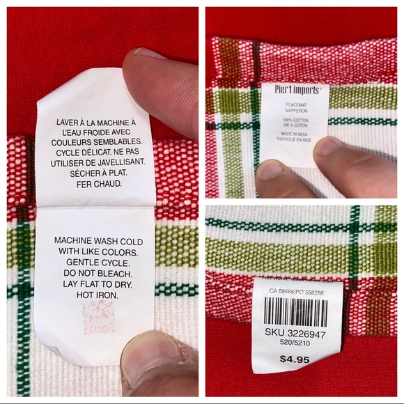 Pier 1 Christmas Placemats Napkin & Towel Set-SOLD - Picture 8 of 16